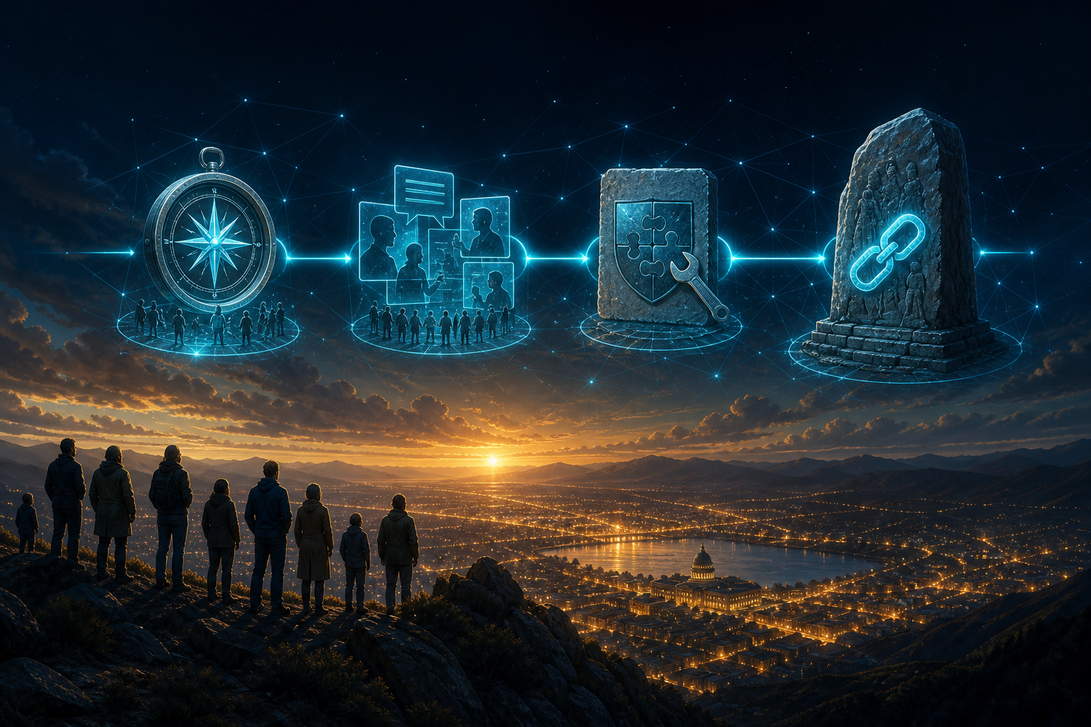 Desirable Properties pipeline — discovery, deliberation, policy, and onchain monuments
