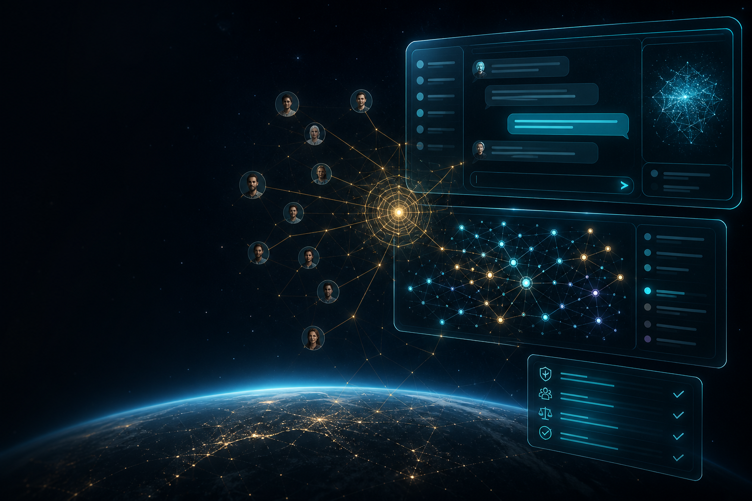Hermes community AI: collective intelligence with memory graph and governance panels